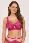 Zmysłowy biustonosz soft AV 2220 Fuchsia – elegancka koronka i tiul