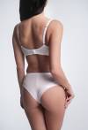 Biustonosz AV 2310 Soft White - tiul, koronka, z fiszbinami
