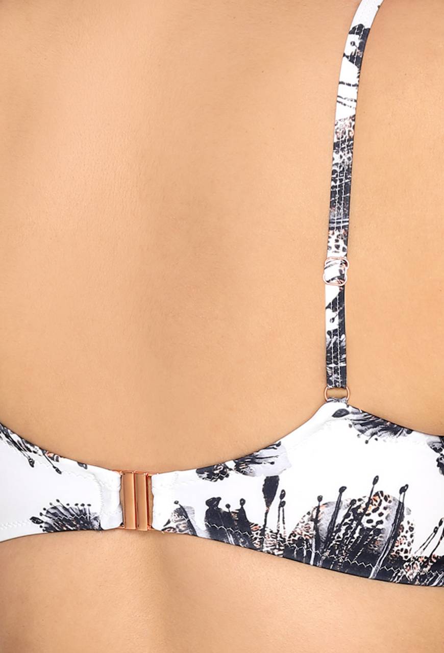 Biustonosz kąpielowy SK 147 miękki – kwiatowy, biały, bikini