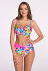 Brazyliany SK 243/15/B – neonowy print, modelujące figi kąpielowe