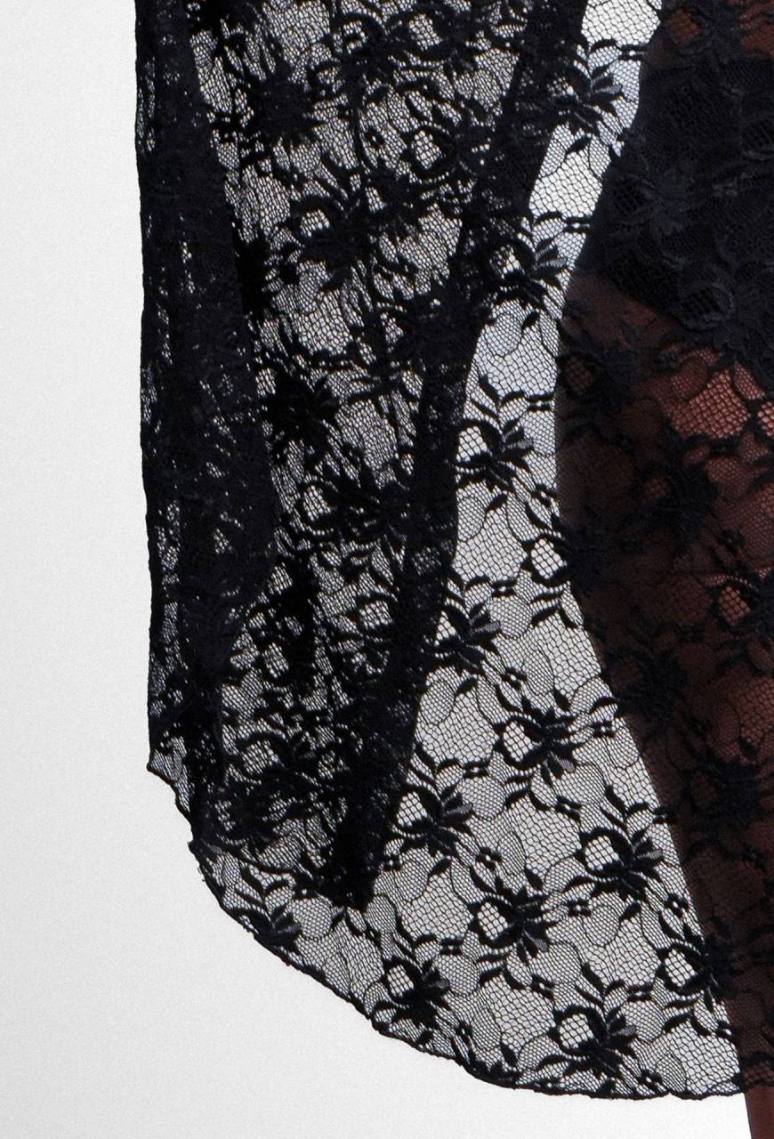 Pareo 031 Black – eleganckie pareo plażowe kimono | lekkie, przewiewne