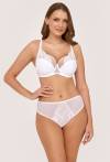 AV 2239 White Semi Soft | Biały biustonosz z haftem AVA