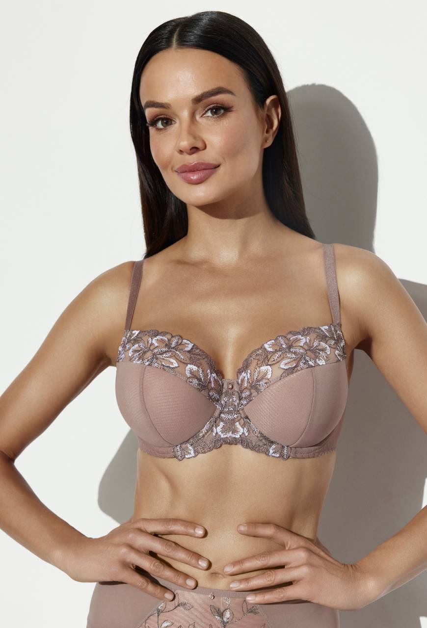 Biustonosz AV 2273 Mocha Mousse | Semi Soft z Haftem l AVA