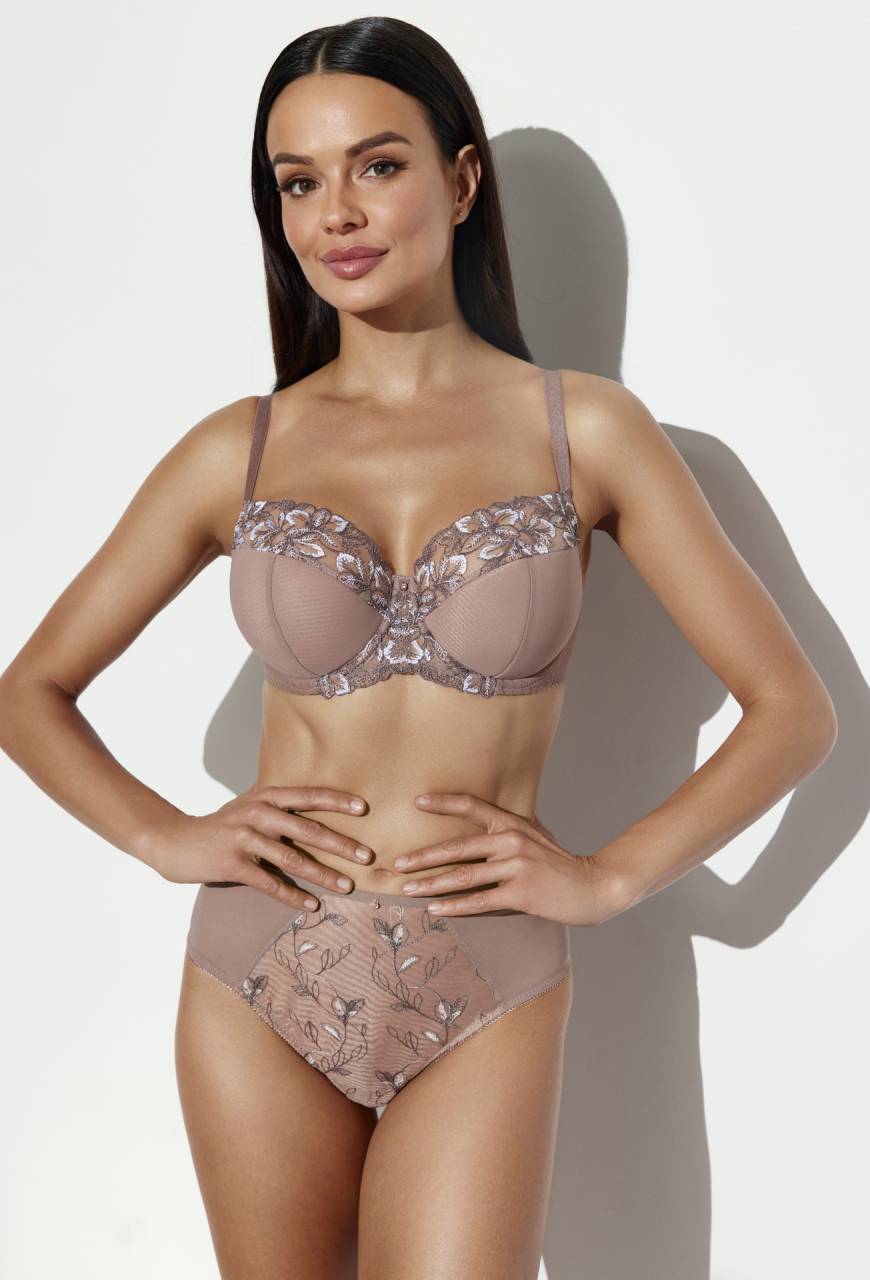 Biustonosz AV 2273 Mocha Mousse | Semi Soft z Haftem l AVA
