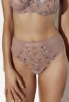 Brazyliany AV 2273/B Mocha Mousse z Haftem | Eleganckie l AVA