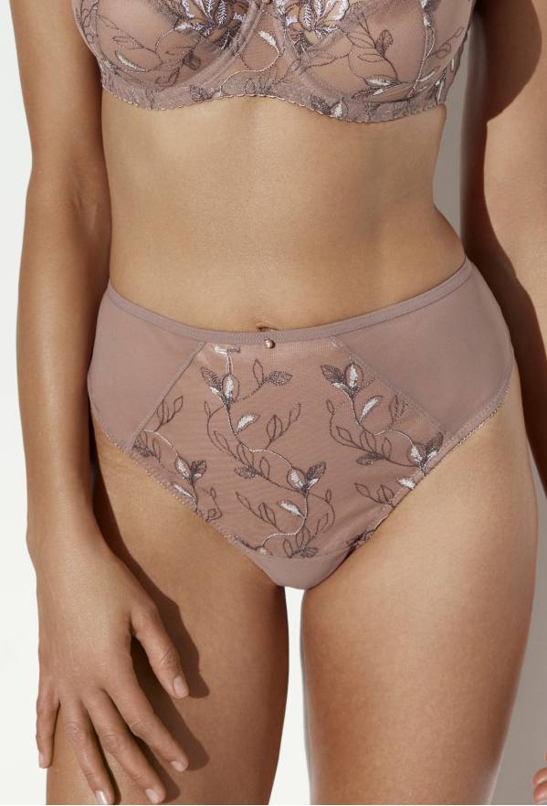 Brazyliany AV 2273/B Mocha Mousse z Haftem | Eleganckie l AVA