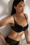 Biustonosz Balkonetka AV 2315 Black – czarna koronka I AVA Lingerie