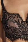 AV 2316 Soft Long Black Bra