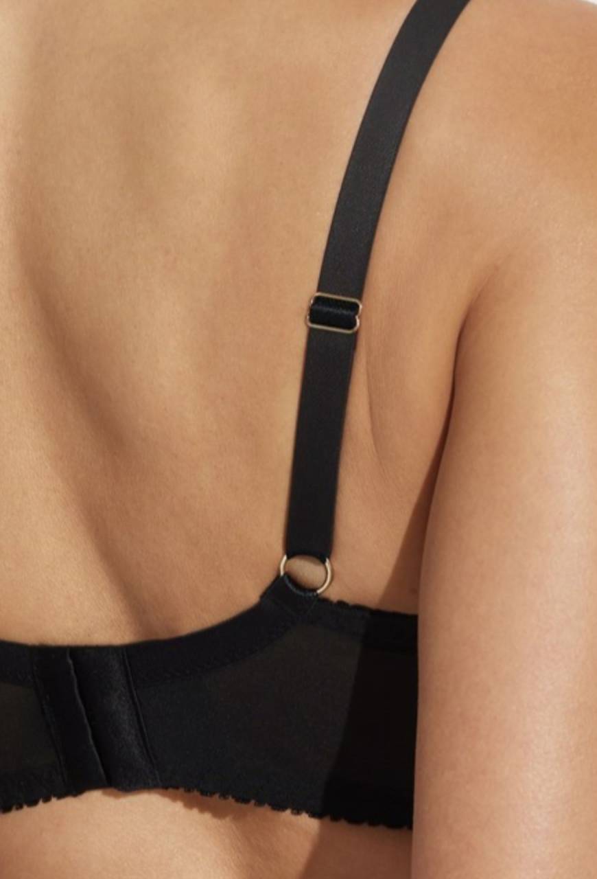 AV 2316 Soft Long Black Bra