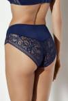 Figi AV 2283 Navy Blue – granat i kwiatowa koronka | AVA Lingerie